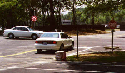 2 vehicles at an intersection