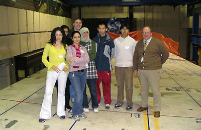 Some of the first students from George Mason University to take advantage of the new partnership between FHWA and GMU are shown here with FHWA’s Dr. Steven Chase. Students pictured left to right are Gabriella Espinoza, Baharak Mohammadzadeh-Fakhri, Solol Baniahmad, Roman N. Antonio, Soudeh Baghernejad, Tue Q. Phung, Israel E. Arteaga.