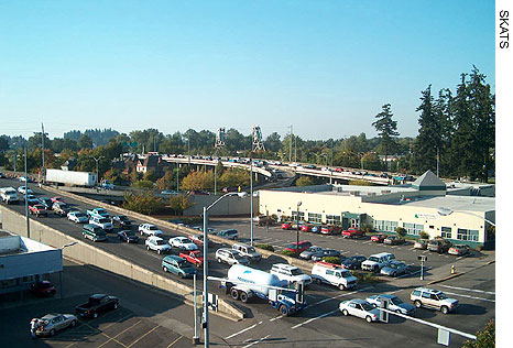 Replacement of the Center/Marion Street bridges in Salem, OR, shown here during evening rush hour, was canceled after research showed that repairs would be sufficient to maintain the integrity of the two bridges. - Photo Credit: SKATS