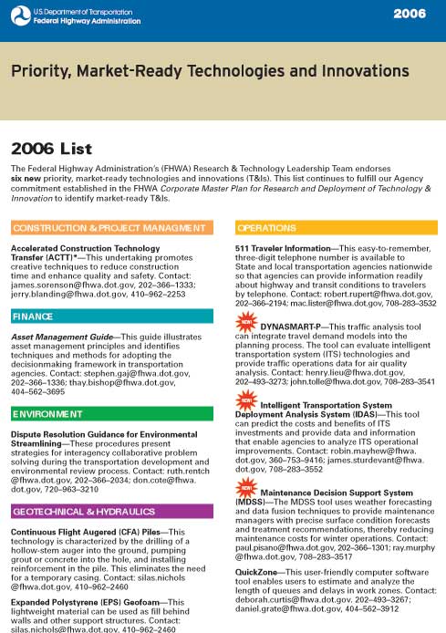 Photo example of 2006 list