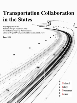 The cover of the report Transportation Collaboration in the States is shown.
