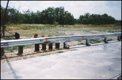 Transition after crash test with a pickup truck.