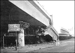 Damaged bridge