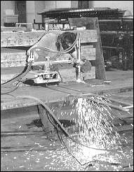 HPS girders being prepared for testing in lab