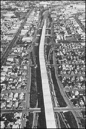 Aerial view of highway