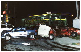 Photo of a car accident