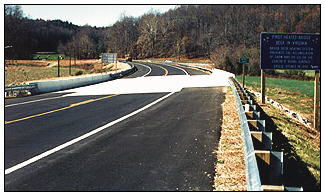 Photo of a heated bridge deck project on U.S. Route 60 over the Buffalo River