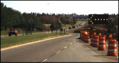 Photo of work zone