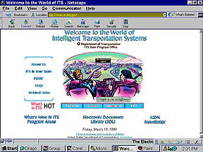 screenshot of ITS website