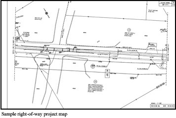 Sample right-of-way project map.