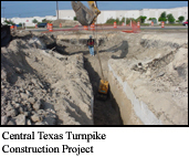 Central Texas Turnpike Construction Project.