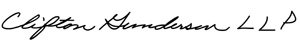 Signature of Clifton Gunderson LLP