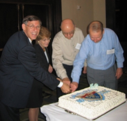 Photo of Administrator Capka, Cindy Burbank, Bob Mahoney (LA-DO) and Bill O'Donnell (NH-DO)