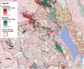 A sample image of a map being evaluated using the VISTA_GIS tool. 