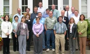Group photo of the Midwest MSAT Peer Exchange Participants at the Allerton Park Conference Center.
