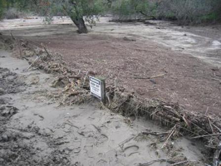 Photo depicting mudflow at SR-74 emergency slope and culvert repair project, Orange County, 12-2010. (Photo by Caltrans D12 Maintenance and Engineering Department.)