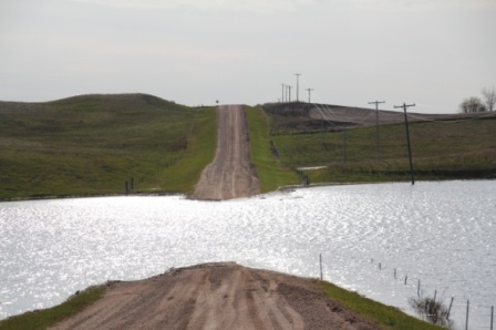 Ward County Road, 20 miles south of Minot, ND.