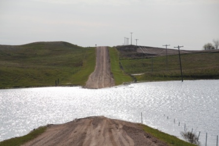 Ward County Road, 20 miles south of Minot, ND.