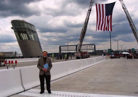 Photo of Dave Gamble at the Woodrow Wilson Bridge Dedication, May 2008.