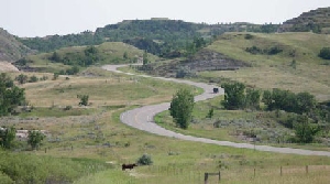 Rural highway in North Dakota.