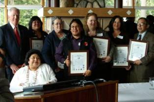 Photo of Congressman Mike Thompson at the signing of the Humboldt County Tribal Transportation Commission bylaws