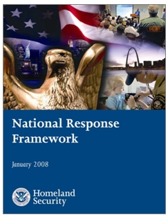 Screenshot of the cover of the National Response Framework published by the Department of Homeland Security.