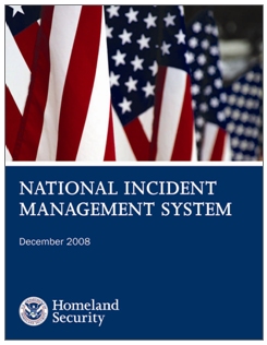 Screen shot of the cover of the Department of Homeland Security's National Incident Management System document.