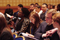 Eisenhower Fellow asks question during Innovative Doctoral Research Showcase