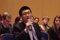 Eisenhower Fellow asks question during Innovative Doctoral Research Showcase