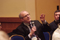 Faculty Member asks question during Innovative Doctoral Research Showcase