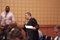 Eisenhower Fellow asks question during Innovative Doctoral Research Showcase