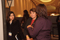 Eisenhower Fellow Kristen Lewis conversing with OTS Director at Poster Session I