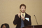 Eisenhower Fellow Wyatte Hall presents during Eisenhower Research Showcase