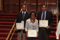 Eisenhower Fellows from Benedict College show off their certificates