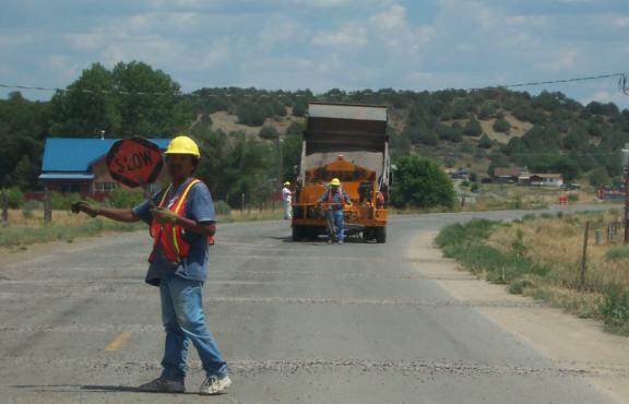 photo of a road being paved