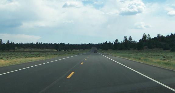 photo of a two lane road