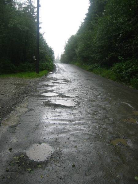 photo of puddles on a road