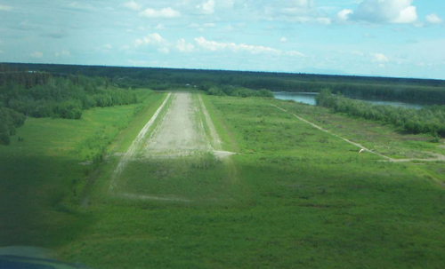 Aerial view of runway at Koyokuk