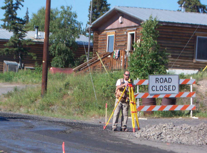 Image of a surveyor in Minto