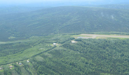 Aerial view of Airport and Airport Road