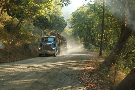 Gravel road on Hoopa reservation