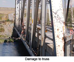 Damage to truss