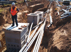 Sunnyside Road Phase 2 and 3A, Joint Trench with vaults for Power and Fiber Optic relocation