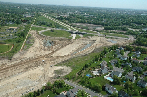 Aerial Photo Highway 212 West Project Terminus